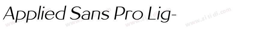 Applied Sans Pro Lig字体转换